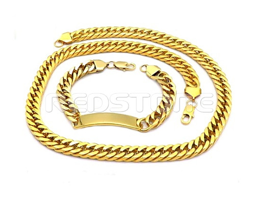 Pozlátený set šperkov z chirurgickej ocele